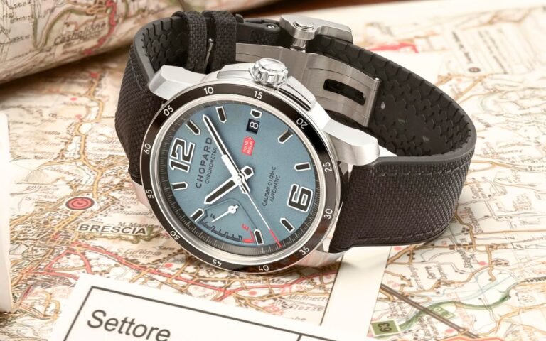 Seulement 250 exemplaires pour la nouvelle Chopard Mille Miglia GTS Power Control Grigio-Blu 2026 en Lucent Steel avec son cadran bleu-gris exclusif