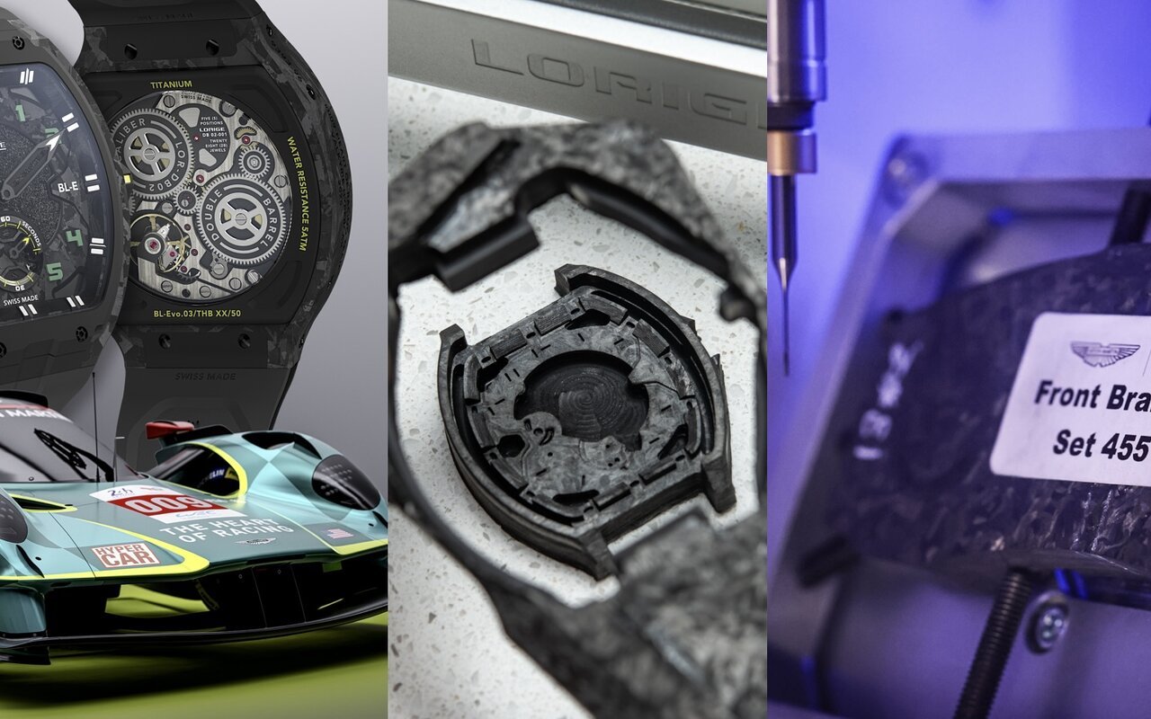 Ces montres Lorige sont fabriquées à partir de freins carbone de voitures d’endurance grâce à un reprocessing que l’horlogerie n’avait jamais vu