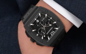 Ferragamo double sa F-80 Tonneau Chronograph avec deux déclinaisons sportives suisses à 1 800 € pour le printemps-été 2026