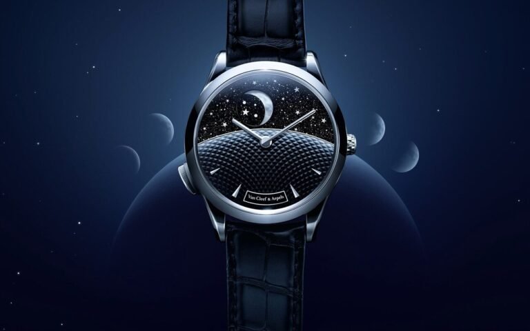 Van Cleef & Arpels dévoile à Watches and Wonders 2026 une Midnight Jour Nuit Phase de Lune en or blanc et aventurine animée affichée à 158 000 €