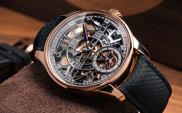 Seulement 25 exemplaires de la Liberty 250 : 1776 Atelier célèbre 250 ans d’histoire américaine avec une montre squelette en or rose 18 carats à 41 000 €
