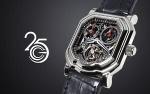 Dernière maison fondée par Gerald Genta, Gerald Charles signe avec le Maestro asymétrique une montre qui n’a rien perdu du génie de son créateur