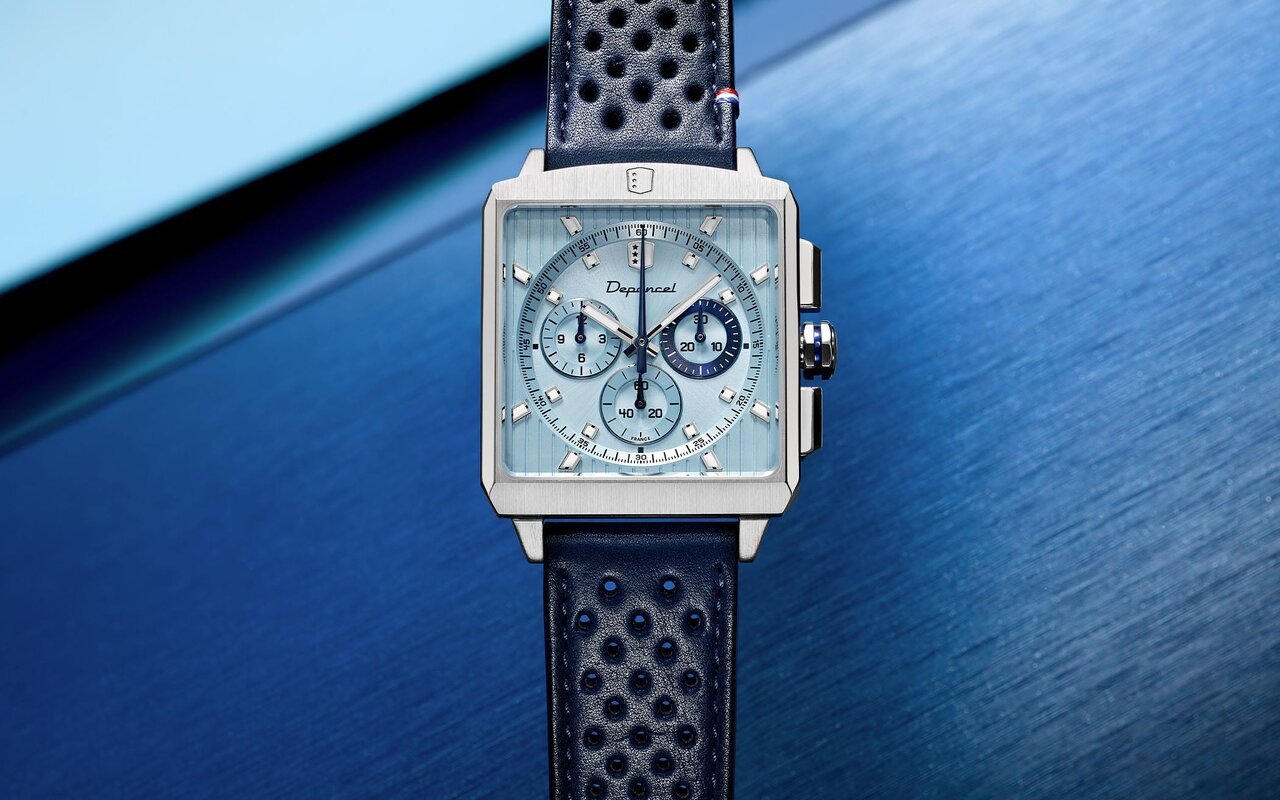 Depancel ne fabriquera que 100 exemplaires de la Série-R Chronograph Ice Blue, son chronographe à cadran PVD bleu glacé et boîtier acier 316L