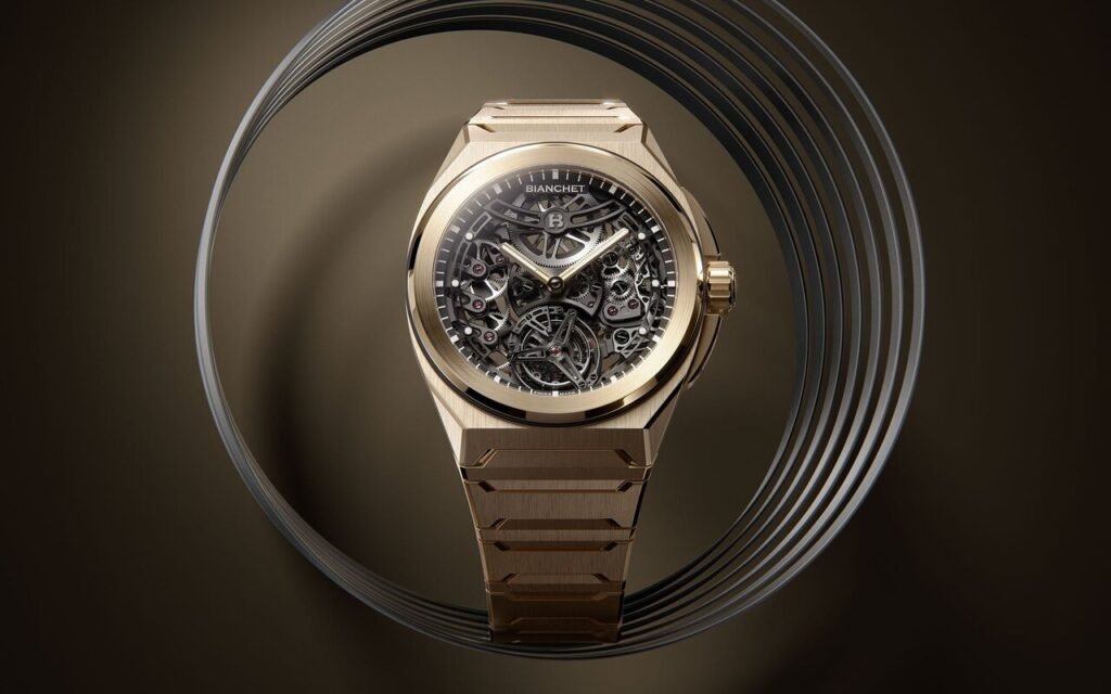 L’or rose transforme radicalement le Bianchet Rotondo UltraFino et pousse ce tourbillon ultra-plat dans un territoire que peu de maisons explorent encore