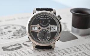 La Zeitwerk d’A. Lange & Söhne affiche l’heure en chiffres qui sautent comme un écran numérique, mais aucun circuit électronique ne se cache à l’intérieur