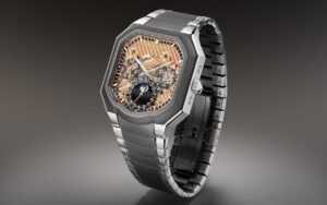 Le boîtier asymétrique du Masterlink prouve que Gerald Charles a trouvé ce que l’horlogerie classique n’avait jamais cherché pour le quantième perpétuel