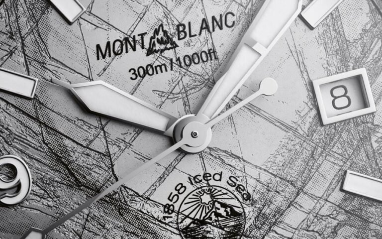 Montblanc vient de dévoiler comment du bois gratté sur métal reproduit l’aspect d’un glacier sur le cadran de l’Iced Sea
