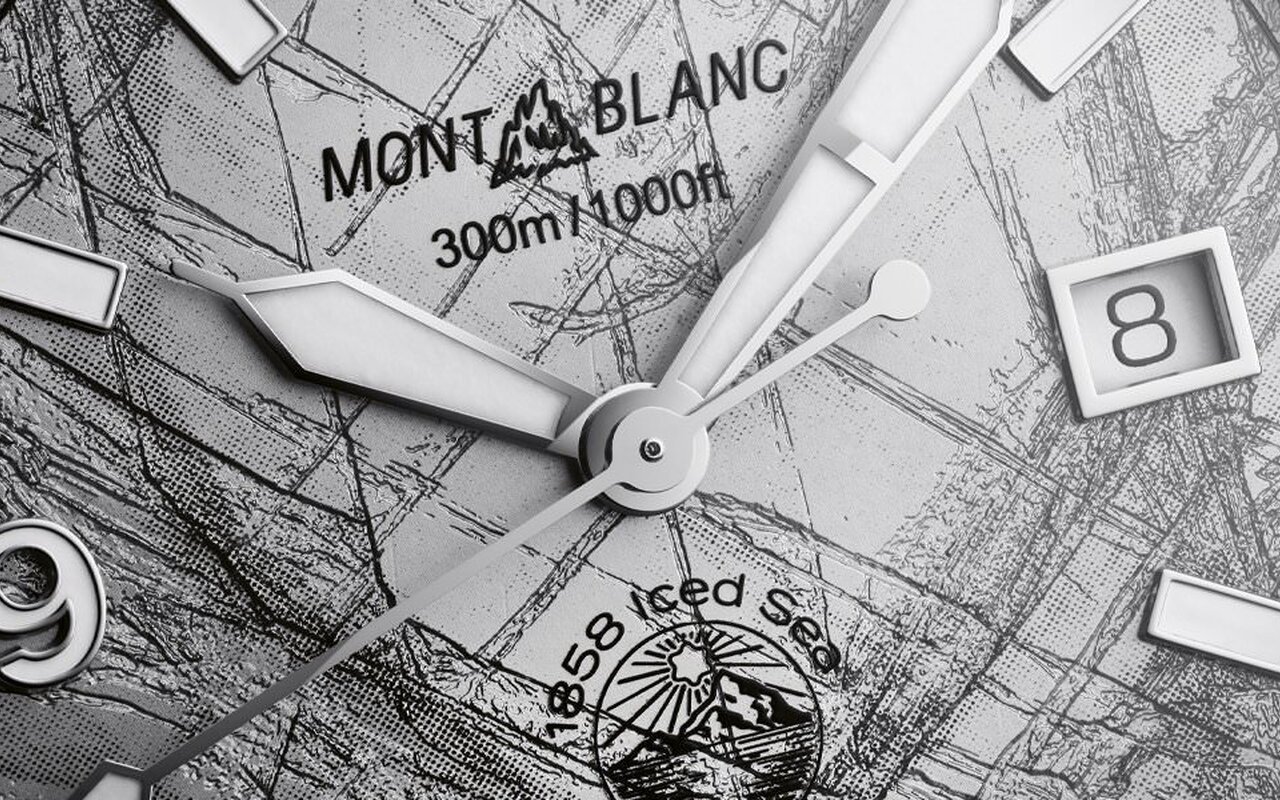 Montblanc vient de dévoiler comment du bois gratté sur métal reproduit l’aspect d’un glacier sur le cadran de l’Iced Sea