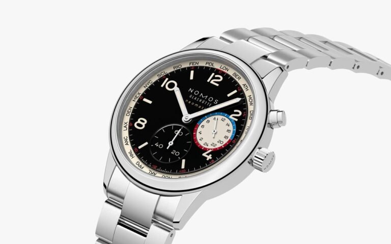 9,9 mm d’épaisseur et cadran noir émaillé : Nomos passe sa Club Sport neomatik Worldtimer en mode nuit