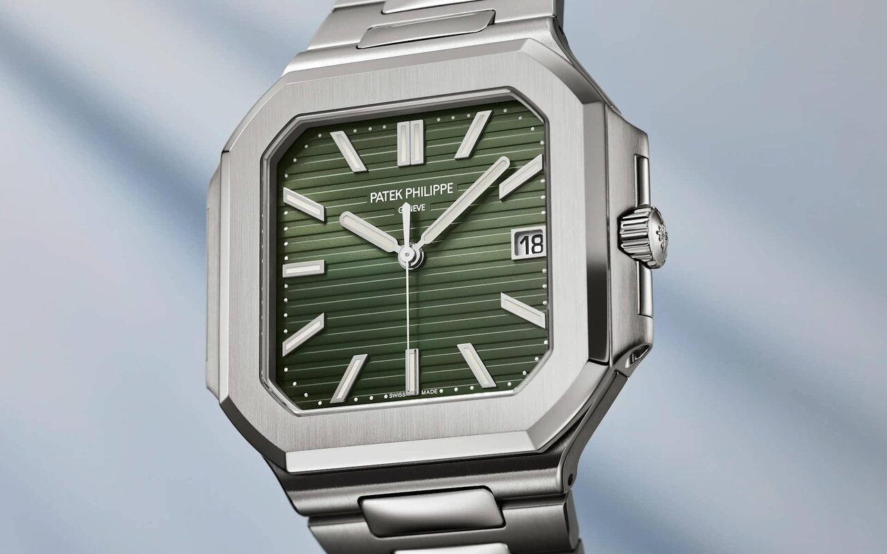 Boîtier carré de 45 mm et cadran vert olive : la Cubitus est la première nouvelle collection de Patek Philippe depuis 1997