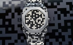 Bulgari grave au laser un motif géométrique sur l’Octo Finissimo Dazzle : 5,15 mm de titane et seulement 80 exemplaires