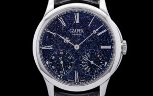 Avec la Quai des Bergues Midnight in Geneva, Czapek choisit l’aventurine pour renouer avec ses origines les plus pures