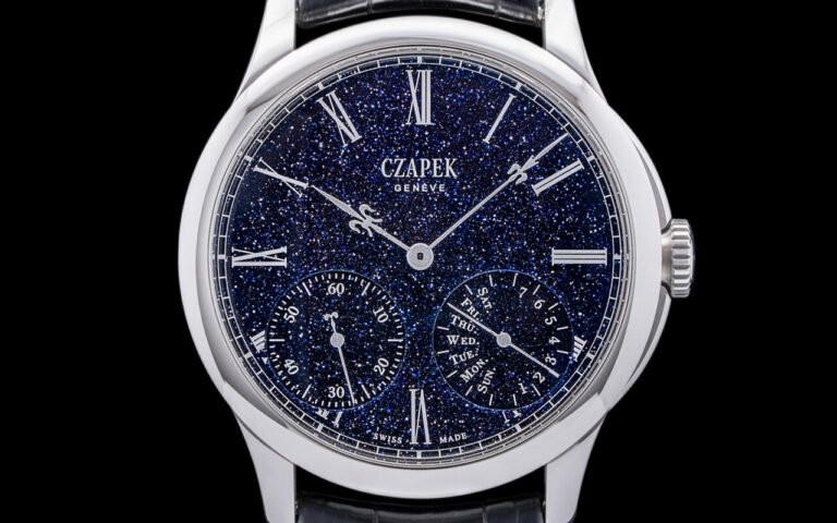 Avec la Quai des Bergues Midnight in Geneva, Czapek choisit l’aventurine pour renouer avec ses origines les plus pures