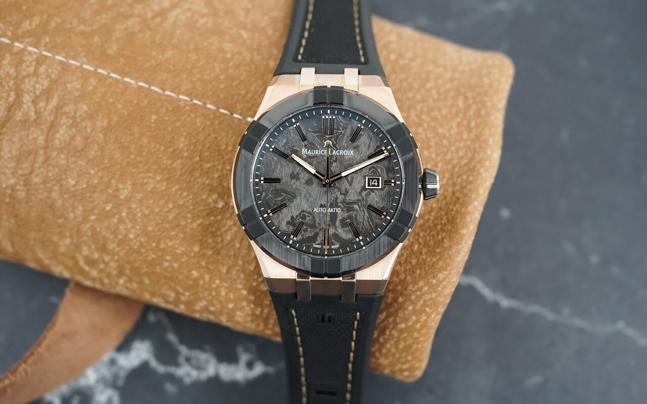 Maurice Lacroix ose un carbone glacé jamais vu en horlogerie sur l’Aikon-IC Frozen Carbon, sa sportive à bracelet intégré