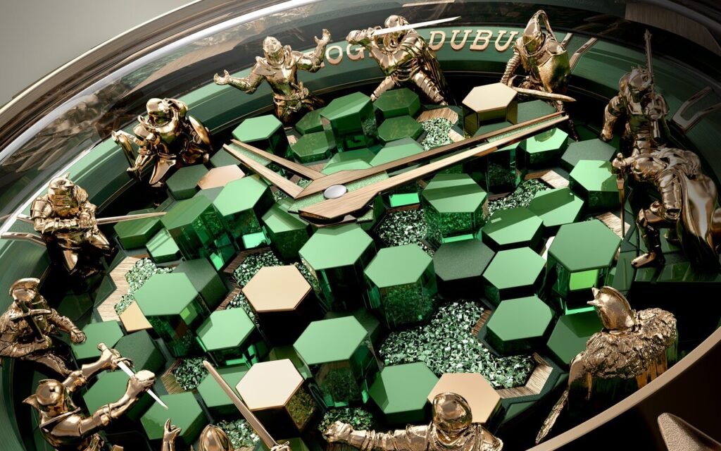 Merlin changé en cerf blanc et 70 heures de gravure par boîtier : Roger Dubuis clôt sa trilogie Merlin avec 28 montres en or rose