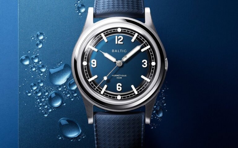 Montre de terrain française de 37 mm étanche à 150 mètres, la Baltic Hermétique Tourer démarre à 550 euros