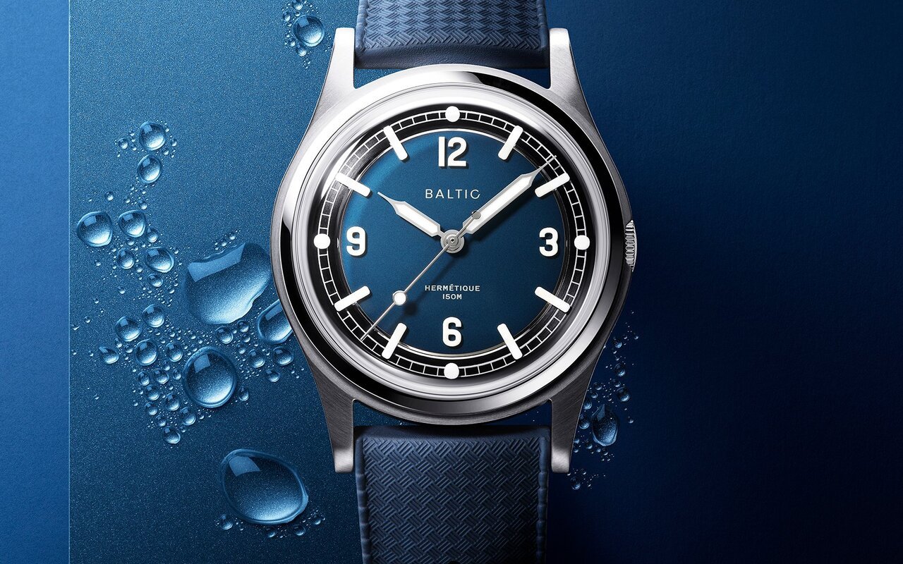 Montre de terrain française de 37 mm étanche à 150 mètres, la Baltic Hermétique Tourer démarre à 550 euros