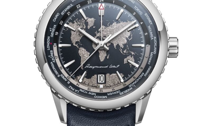 Carte du monde en relief et signature du fondateur : la Raymond Weil Freelancer World-Traveller célèbre les 100 ans de Raymond Weil en 260 exemplaires