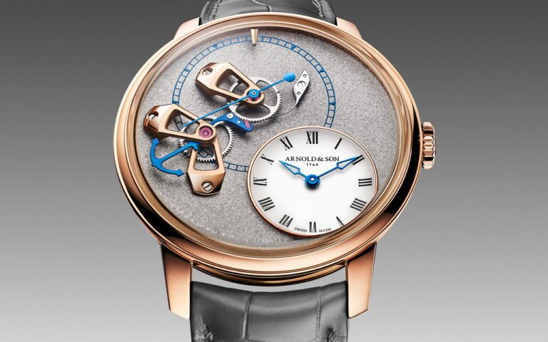 Seconde morte côté cadran et stop-seconde à la couronne : Arnold & Son limite la DSTB Stop-Seconds à 18 exemplaires en or rouge et 18 en platine